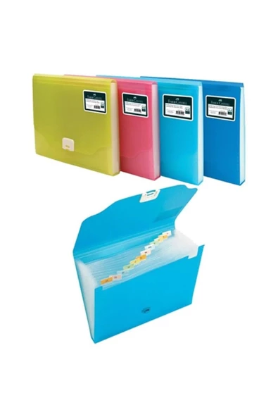 Faber Castell Faber Körüklü Dosya Neon Kırmızı
