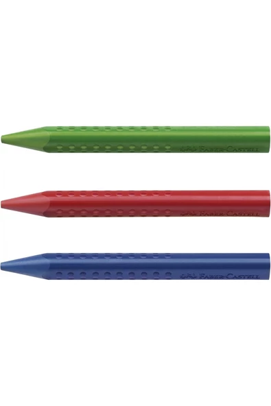 Faber Castell Grip Jumbo 12'li Üçgen Gövdeli Mum Boya / 5281122540000 - 2