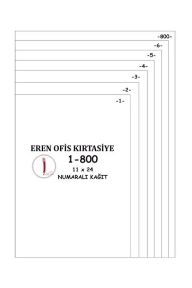 EREN A4 Numaralı Kağıt 1-800 / 80 Gr