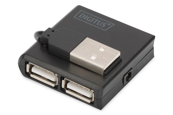 Digitus USB 2.0 Çoklayıcı 10cm Kablo Siyah(4 Port)