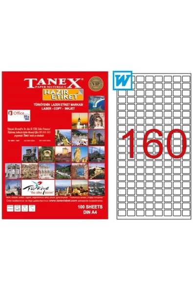 Tanex Tw-2280 Laser Etiket 22 Mm X 12 Mm