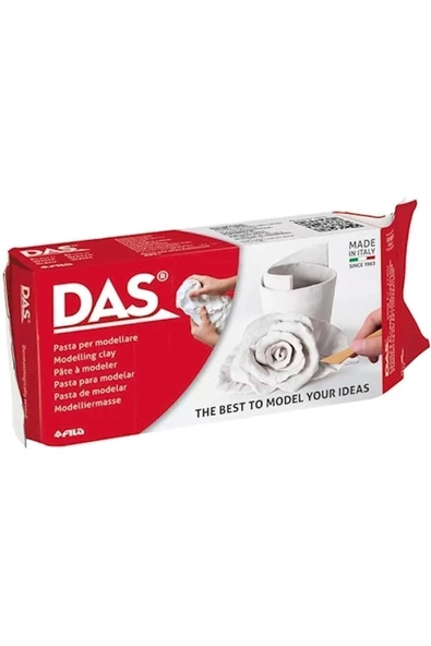 Das Seramik Hamuru, Beyaz Renk 500gr.