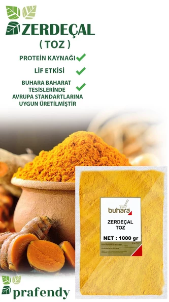 BUHARA TOPTAN ZERDEÇAL TOZ 1 KG x 10 Ad - 10 KG - 2