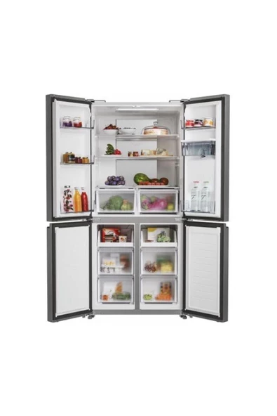 HHCR3818EWPL Gardırop Tipi No Frost 463 Lt Gümüş Buzdolabı - Resim 4