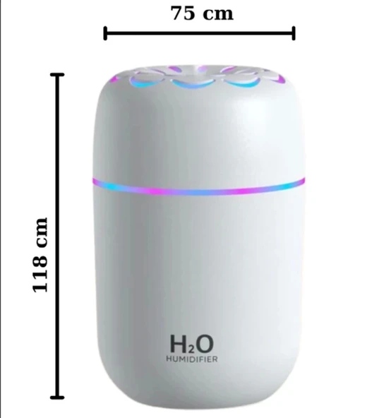 Ortam Nemlendirici Araç İçi Ev Ofis Rgb Renkli Işıklı Buhar makinası - 2