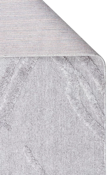 Terazzo Koleksiyonu Hav Toz Vermez Etnik Modern Desenli Yumuşak Halı TRZ03 Gri - 5