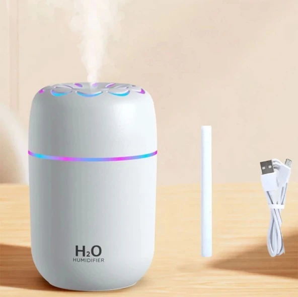 Ortam Nemlendirici Araç İçi Ev Ofis Rgb Renkli Işıklı Buhar makinası - 3