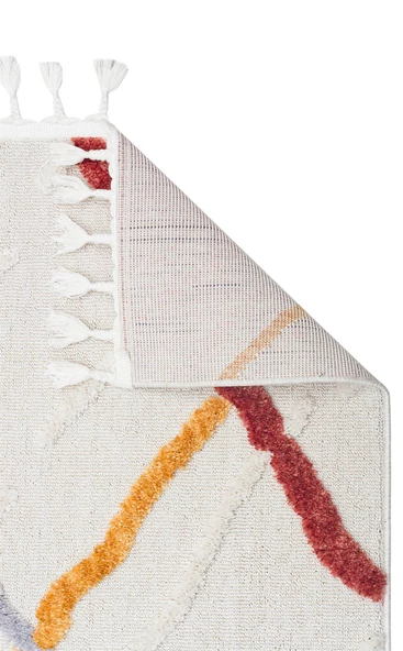 Terazzo Koleksiyonu Hav Toz Vermez Etnik Modern Desenli Yumuşak Halı TRZ03 Renkli - 4