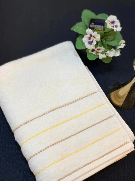 NİVEMESHOME 104 SAHRA BEYAZ YÜZ HAVLUSU NURPAK - Resim 2