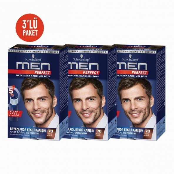 Schwarzkopf Men Perfect K.Kahve 3lü Erkek Saç Boyası 70