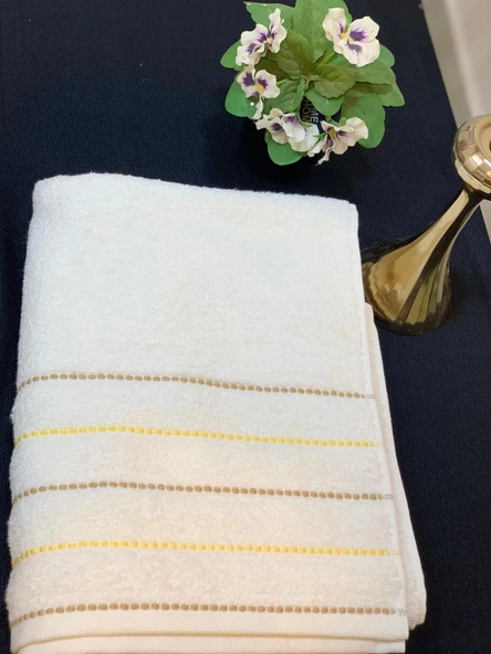 NİVEMESHOME 104 SAHRA BEYAZ YÜZ HAVLUSU NURPAK - Resim 4