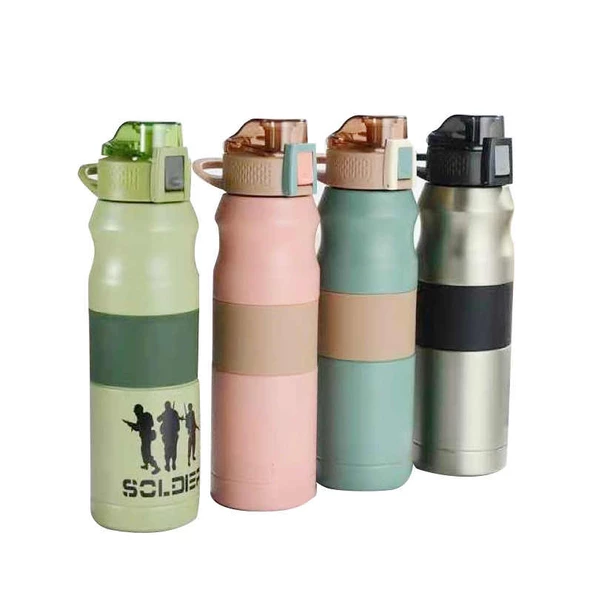 Kapris Çift Katlı Paslanmaz Çelik Termos Matara 380 ML Açık Yeşil Kap-285 - 2