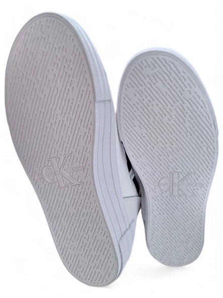 CALVİN Klein Jeans  BEYAZ KAR BOTU SİYAH BAĞCIKLI MODEL  Bold Vulc Flatf  Wn YW0YW01181 - 5