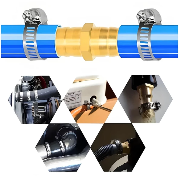 Hortum Kelepçesi Tork Ayarlı 22x36 mm Paslanmaz Çelik Boru Metal Kelepçe Ayarlanabilir klips 5 ADET - 4