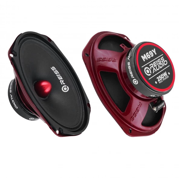 Reiss Audio Rs-m69y Kurşun Göbek 6x9 Oval Çifti 500wat 200wrms Profesyonel Oto Midrange Hoparlör Takımı