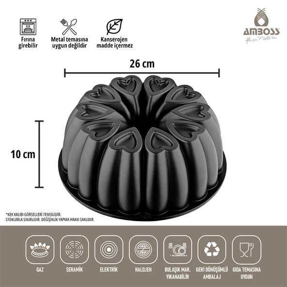 5 Parça Gün Seti Krep Tava Kek Kalıbı & Paslanmaz Çelik Çaydanlık - Resim 4