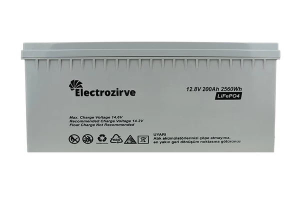 Electro Zirve 12.8V 200Ah Lityum Akü (LifePO4) - 2