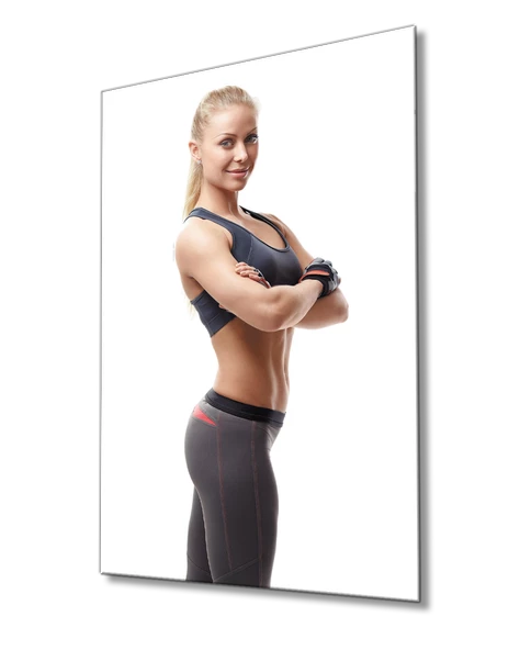 Spor Fıtnes Dekoratif ve Modern Cam Tablo   Sports Fitness