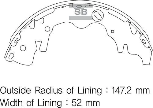 ARKA KAMPANA PABUÇ BALATA HYUNDAI STAREX 2.5L D4BH TC. TCI panelvan 03-08 / H-1 2.5L D4CB 08-