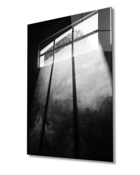 Siyah Beyaz Pencere Cam  Tablo Window Picture Painting ürün görseli