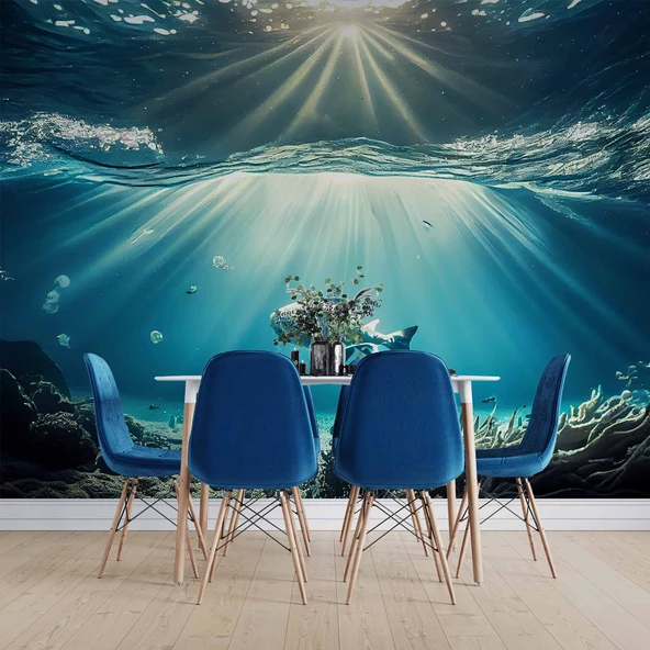 Denizaltı Balık Manzaralı Duvar Kağıdı - Resim 5