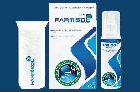 Farmisol Göz Çevresi Spreyi 125ml + Temizleme Pedi 50 adet + Antiseptik ve Sıkıştırılmış Havlu 4 adet