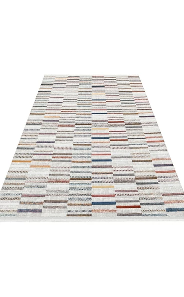 Sateen Koleksiyonu Makinede yıkanabilen, kolay kullanımlı kaymaz taban halı ST110 Renkli - 5
