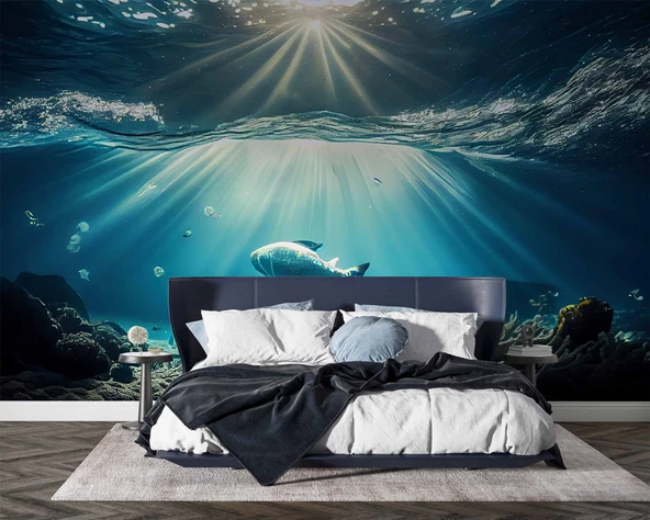 Denizaltı Balık Manzaralı Duvar Kağıdı - Resim 2