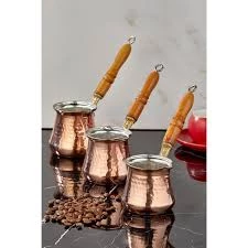 Cooker 3 Lü Tombik Bakır Cezve Seti