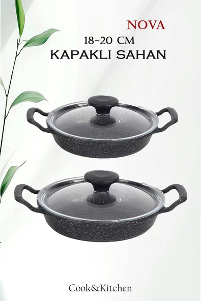 Cook kitchen Nova 2'li 18-20 cm Kapaklı Sahan Seti