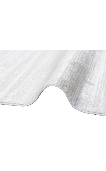 Sateen Koleksiyonu Makinede yıkanabilen, kolay kullanımlı kaymaz taban halı ST09 Bej Gold - 4