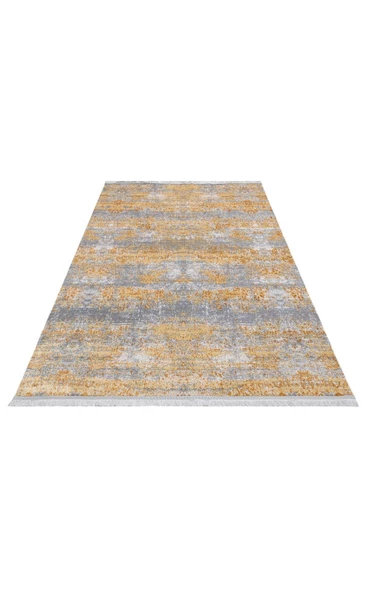 Sateen Koleksiyonu Makinede yıkanabilen, kolay kullanımlı kaymaz taban halı ST01 Toprak - 5