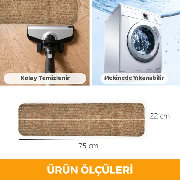 Merdiven Halısı Halıfleks Basamak Ve Merdiven Paspası Kaymaz Taban 1'li - 6