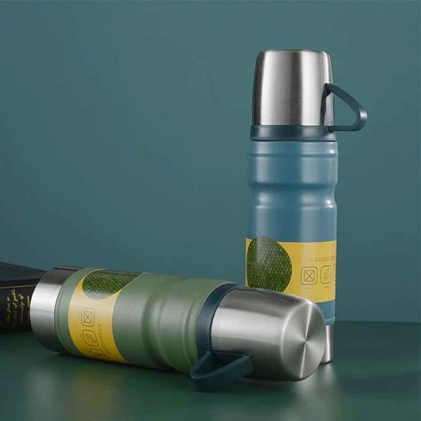 Kapris Çelik 3lü Termos Seti 680 ml Mavi Kap-290 - 2