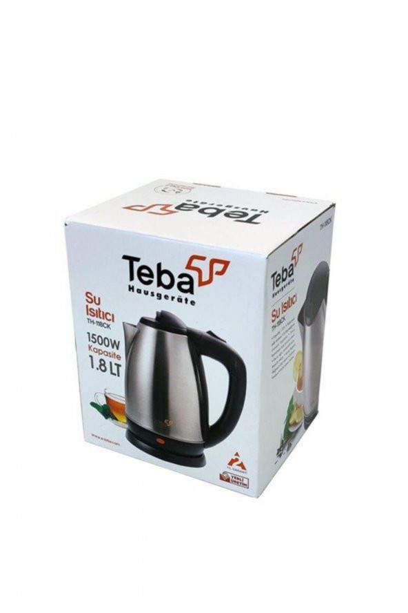 Teba 118ck Gizli Rezistans Paslanmaz Çelik Su Isıtıcı Kettle 1.8 Lt 1500w - 4