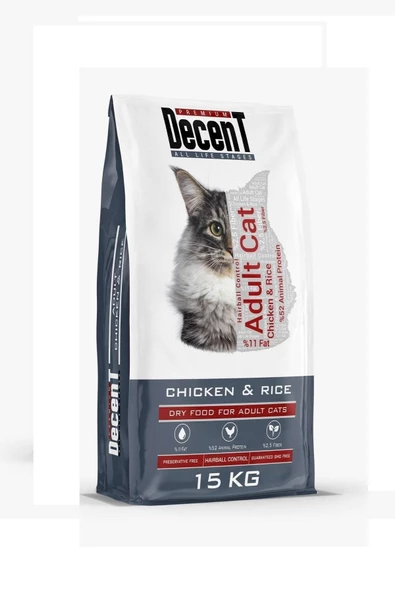 DECENT Kedi Tavuklu 15KG