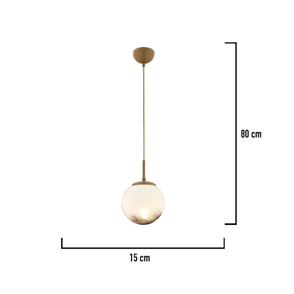 Apliqa Mirsad Tekli Eskitme Retro Modern Tekli Sarkıt Avize - Resim 3