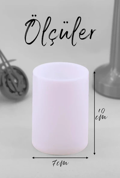 3 Lü Flamingo Led Mum Bardak Tipi Pilli Dumansız Alevli Dekoratif Yapay Mum 10 cm - 4