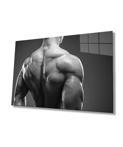 Spor Fıtnes Dekoratif ve Modern Cam Tablo   Sports Fitness