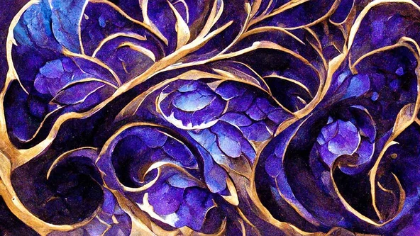 Mor Kristal Desenli Duvar Kağıdı - 7