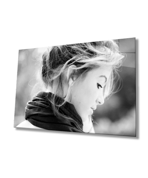 Siyah Beyaz İnsan Fotoğrafları Kadın ürün görseli