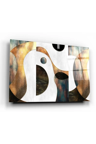 Soyut Desen Dekoratif ve Modern Cam Tablo ürün görseli 1