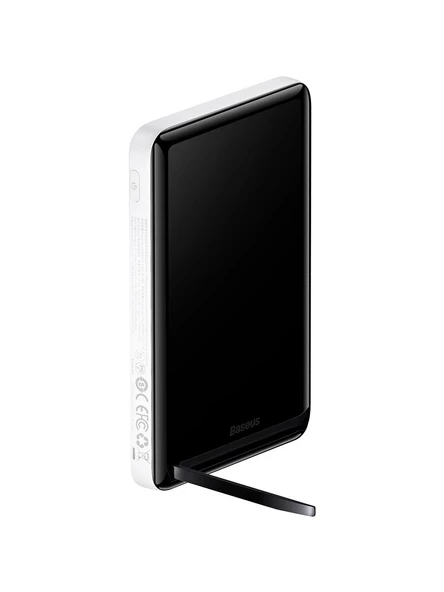 Baseus Mgsafe Overseas 20W 10.000 Mah Stant Özellikli Kablosuz Şarjlı Powerbank Beyaz - 2