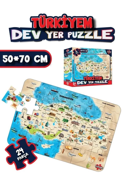 Kidsan Türkiyem Dev Yer Puzzle - 3
