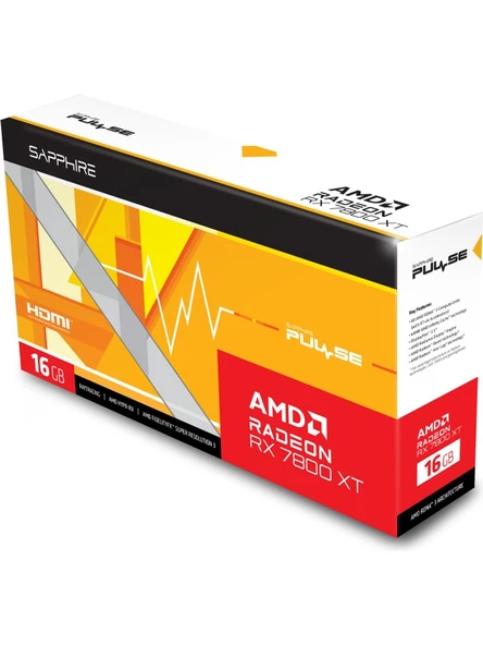 Sapphire RX 7800 XT Pulse Gaming Amd 16GB GDDR6 Ekran Kartı 11330-02-20G - 6