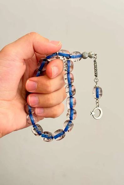 Mavi Çay Fosilli 17'lik Maskot Tesbih - 2