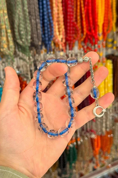 Mavi Çay Fosilli 17'lik Maskot Tesbih