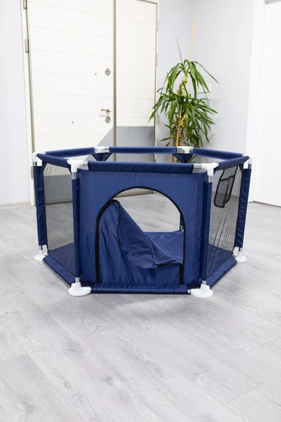 Kolay Kurulum Güvenli Bebek Ve Çocuk Oyun Alanı Oyun Parkı Dayanıklı Taşınabilir 130x115 Cm - 5