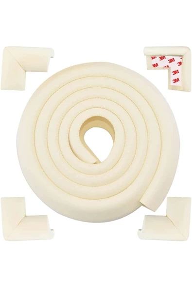 3m Bant Hediye, Mürdüm Renk 2 Metre 4 Adet Köşe Koruyuculu Esnek Ve Yumuşak Kauçuk Kenar Koruyucu