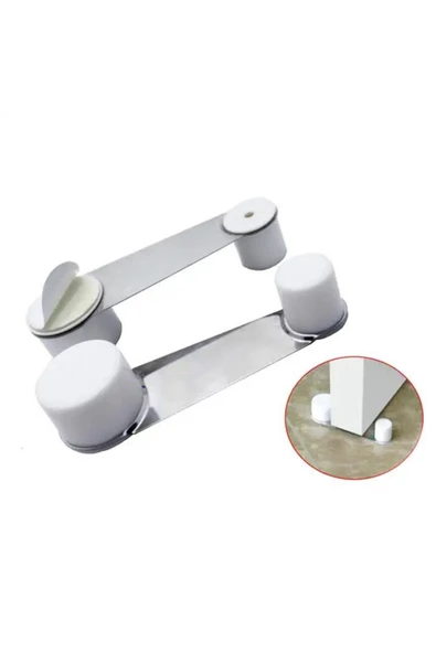 2 Adet Iz Bırakmaz Yapışkanlı Kolay Montaj Paslanmaz Çelik Kapı Tutucu Ve Kapı Stoperi - 3